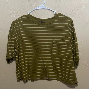 Green Striped Crop Top from Forever 21
